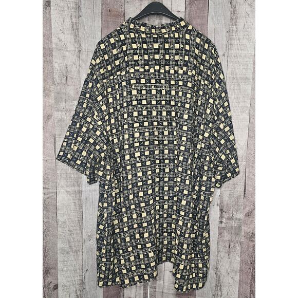 PIERRE CARDIN Corsini Black Tan Short Sleeve Button-Down Men's Shirt 3XLT Tall - Picture 2 of 7